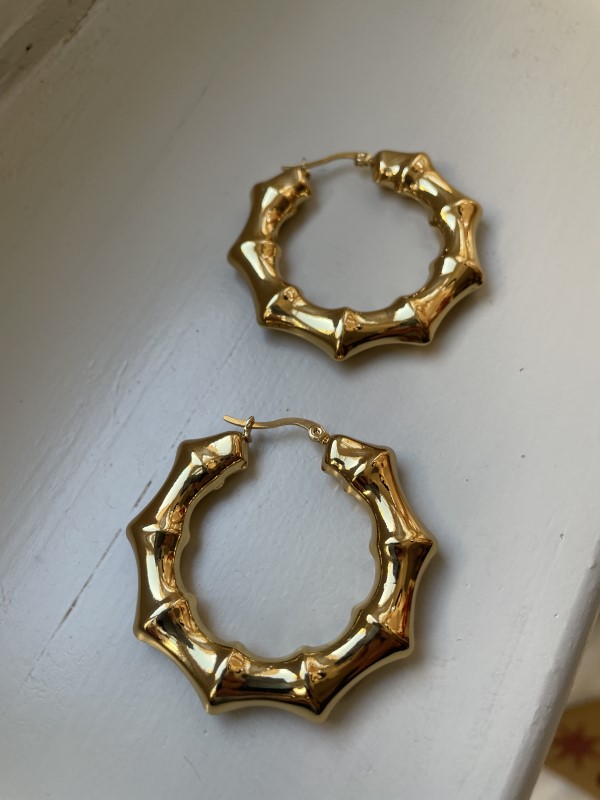 Pendientes de aro dorados