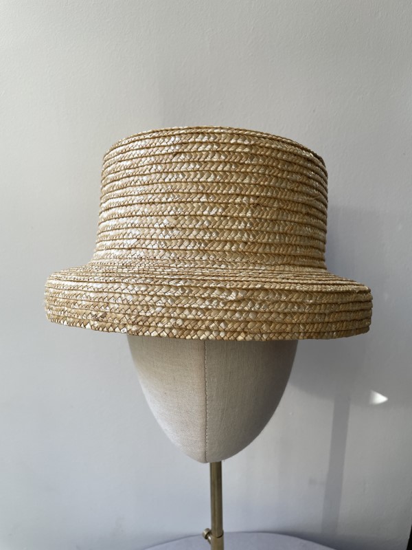 Sombrero rafia natural de copa alta