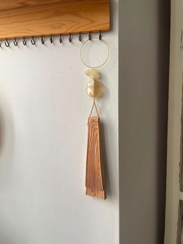 Abanico con aro para colgar